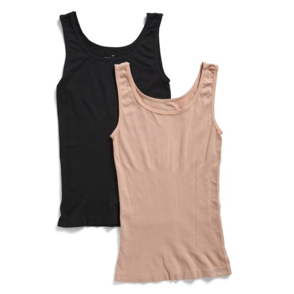 TAHARI Nude 2pk Seamless Shaping Tops - Picture 1 of 2